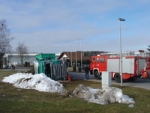 Umgekippter Gruenmuelltransport