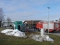 Umgekippter Gruenmuelltransport