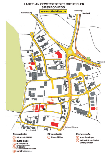 Lageplan Bodnegg-Rotheidlen